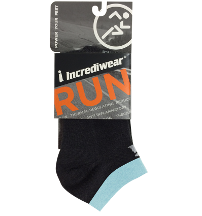 Incrediwear® Run Socks (SKARPETKI DO BIEGANIA / ZA KOSTKĘ / CZARNO-NIEB.)